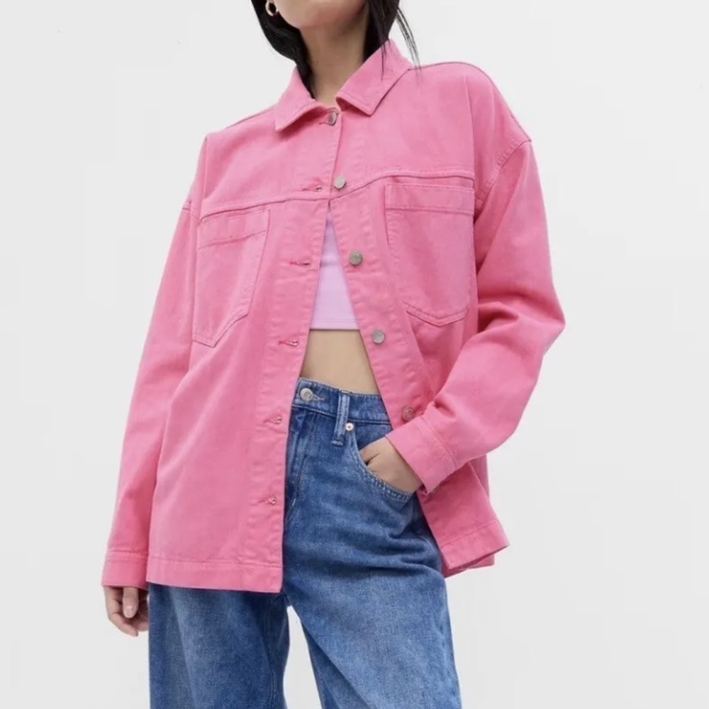 Gap Hot Pink Utility Denim Jacket